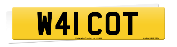 Registration number W41 COT